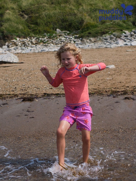 Muddy Puddles Pink UV Protective Swim Shorts (F20335) | £15