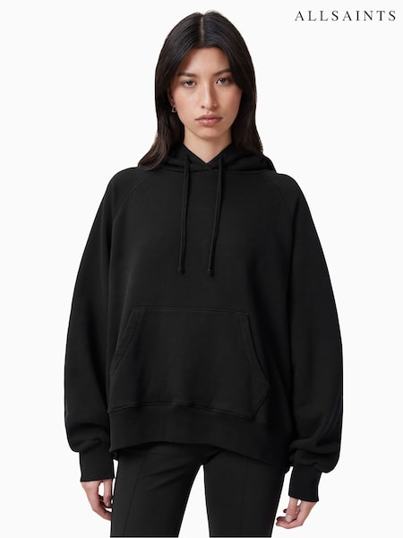 AllSaints Black 100% Organic cotton Fuse Talon Hoodie (F20373) | £149