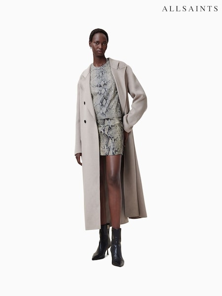 AllSaints White Renai Snake Skirt (F20412) | £299