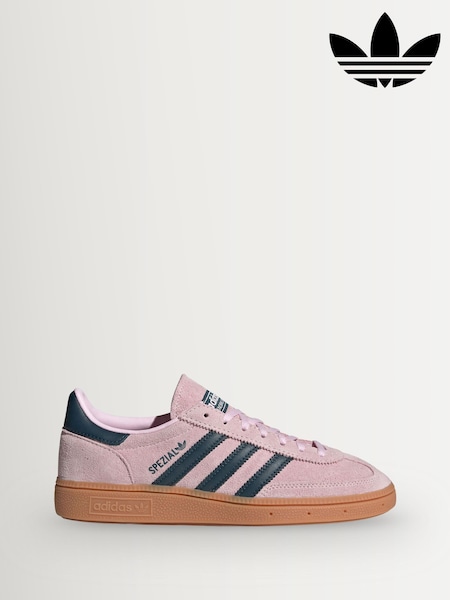 adidas Originals Pink/Blue Handball Spezial Trainers (F20464) | £90
