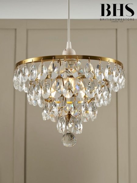 BHS Brass Elsa Easyfit Ceiling Light (F20479) | £60