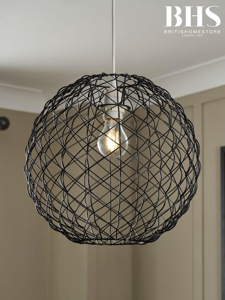 BHS Black Wireball Easyfit Ceiling Light (F20483) | £45