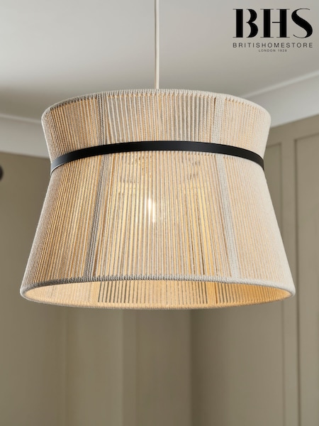 BHS Natural String Bound Double Easyfit Ceiling Light (F20492) | £45
