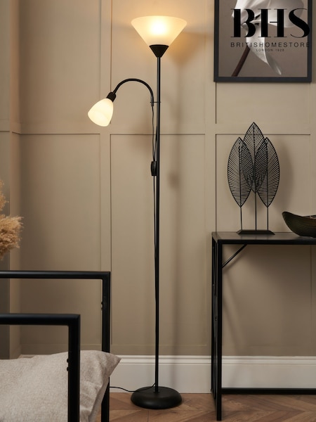 BHS Black Mother & Child Floor Lamp (F20494) | £40