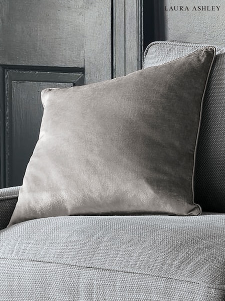 Laura Ashley Pale Charcoal Nigella Cushion (F20502) | £45