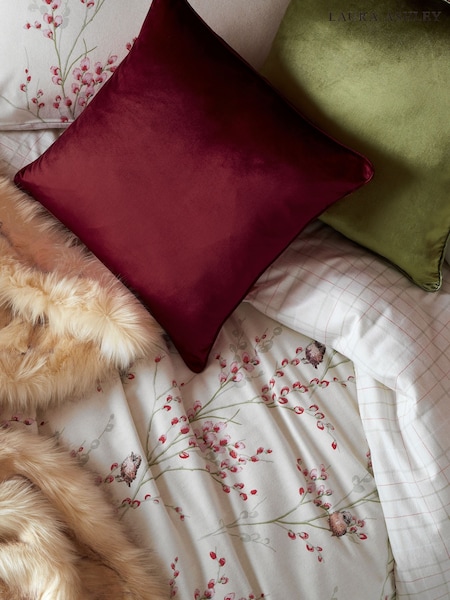 Laura Ashley Ruby Red Nigella Cushion (F20507) | £45
