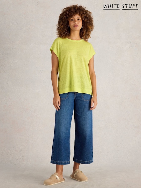 White Stuff Yellow Rowan Linen 100% Linen Tank Top (F20592) | £39
