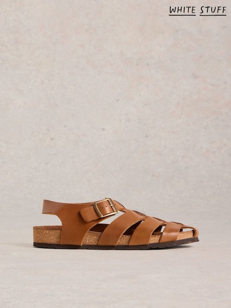 White Stuff Brown Sam Fisherman Sandals (F20608) | £65