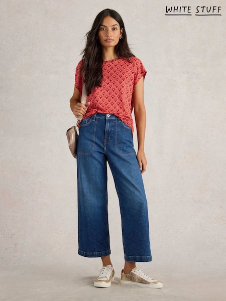 White Stuff Red Rowan Linen 100% Linen Tank Top (F20612) | £45