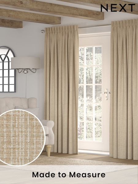 Natural Textured Weave Made to Measure Curtains (F20628) | £100
