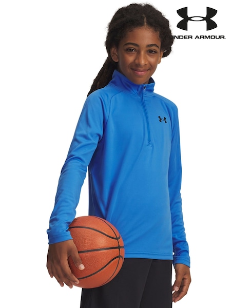 Under Armour Blue Youth Tech 2.0 1/2 Zip Sweatshirt (F20681) | £31