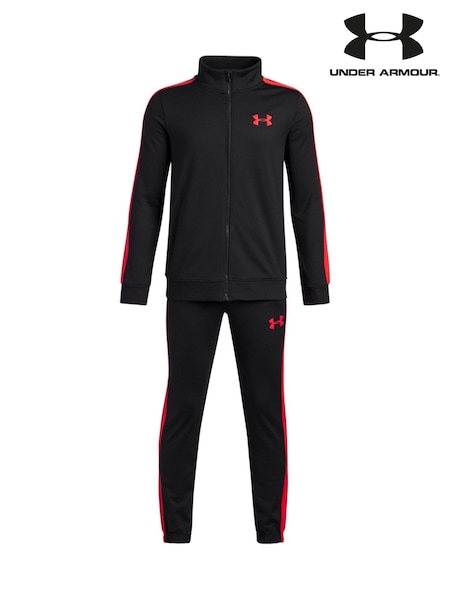 Under Armour Black/Red Logo Boys Youth Knit Tracksuit (F20685) | £0