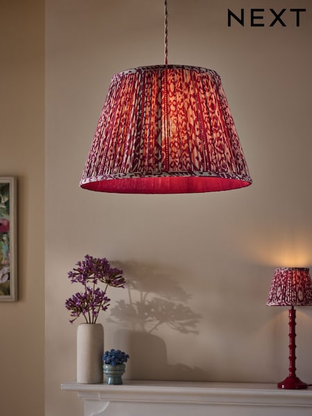Burgundy Red Easy Fit Geo Pendant Lamp Shade (F20712) | £45