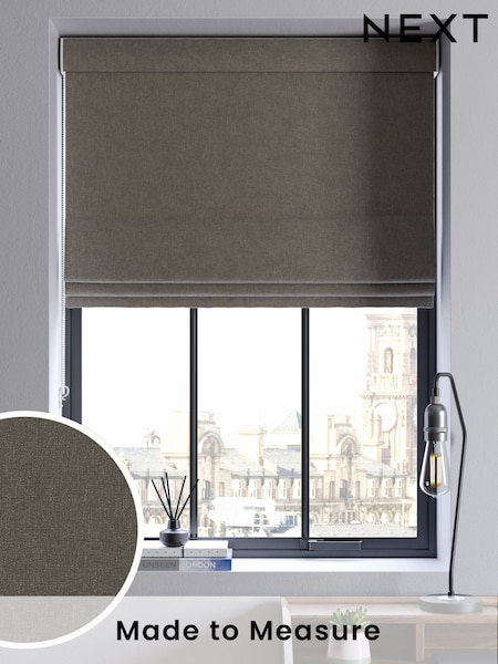 Grey Soft Touch Chenille Made to Measure Roman Blind (F20749) | £79
