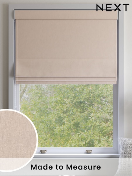 Natural Pink Cotton Made to Measure Roman Blind (F20752) | £52