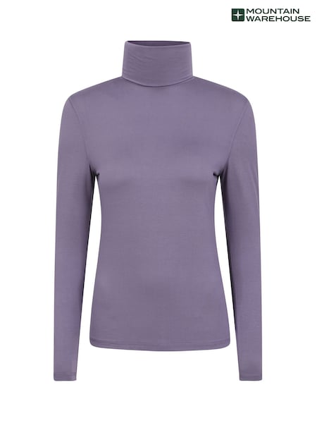 Mountain Warehouse Purple Keep The Heat Womens Roll Neck Thermals (F20787) | £26