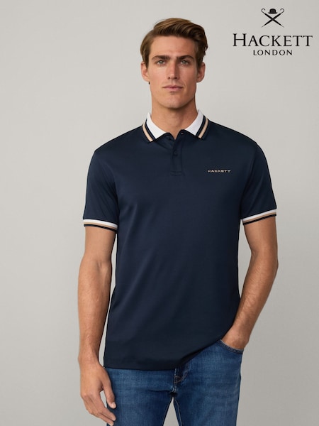 Hackett Classic Fit Sport Stretch Piqué Polo Shirt (F20830) | £100