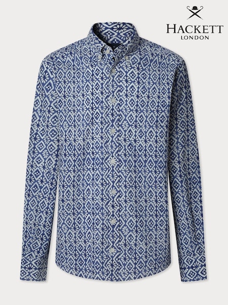 Batik Print Lightweight Cotton Shirt (F20853) | £130