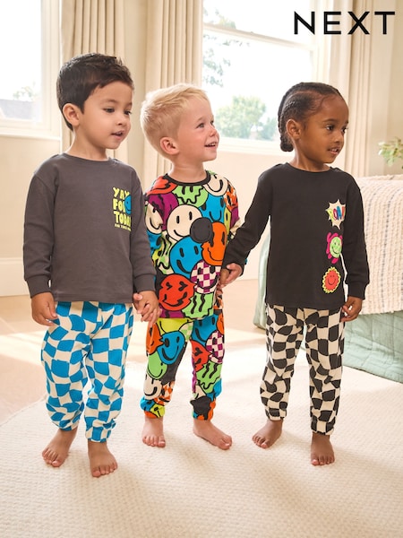 Multi Relaxed Snuggle Pyjamas 3 Pack (9mths-8yrs) (F21001) | £26 - £32