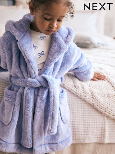 Blue Soft Touch Fleece Dressing Gown (9mths-16yrs) (F21007) | £0