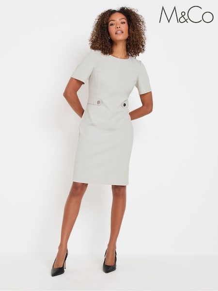 M&Co Silver Tailored Dress (F21307) | £43