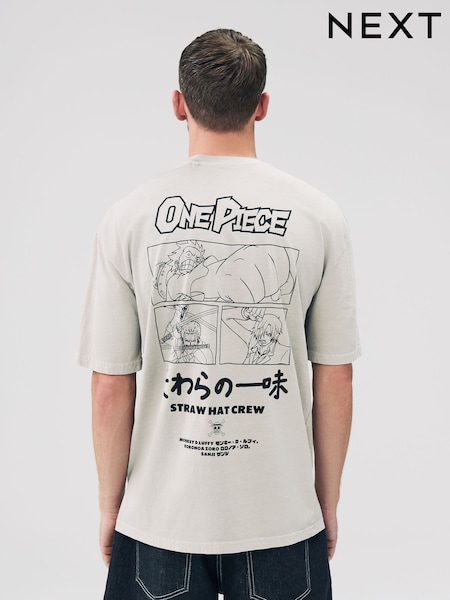 Stone Neutral Anime Graphic Print T-Shirt (F21434) | £22