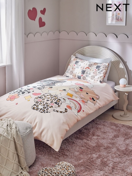 Kawaii Pets Printed Polycotton Duvet Cover and Pillowcase Bedding Set (F21484) | £20 - £30
