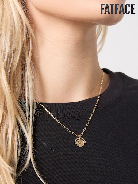 FatFace Gold Tone Disc Necklace (F21505) | £14.50
