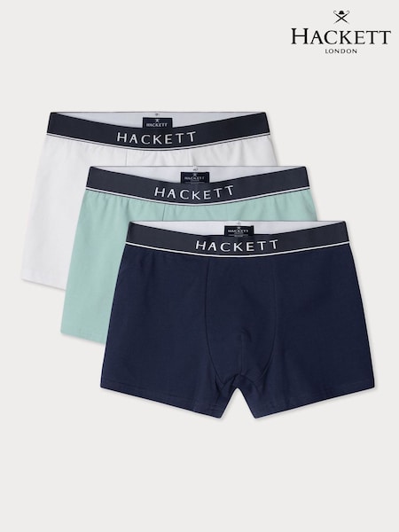 Hackett 3 Pack Multi Cotton Elastane Boxer Trunks (F21560) | £40