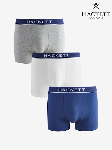 Hackett 3 Pack Multi Cotton Elastane Boxer Trunks (F21566) | £40