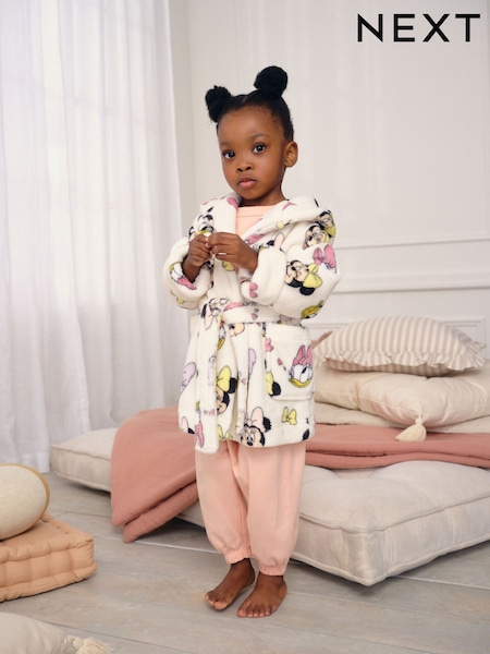 Cream Minnie Mouse Dressing Gown (9mths-10yrs) (F21569) | £16 - £20