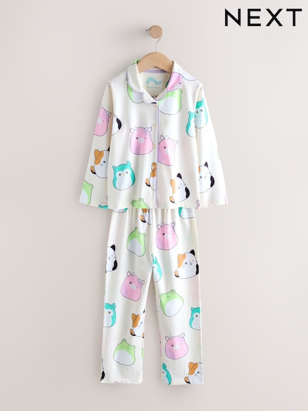 Ecru Squishmallow Button Through Pyjamas (5-14yrs) (F21665) | £21 - £27