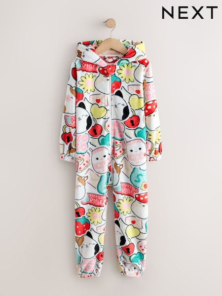 Red/Ecru Squishmallow Fleece All-In-One (6-14yrs) (F21752) | £24 - £30