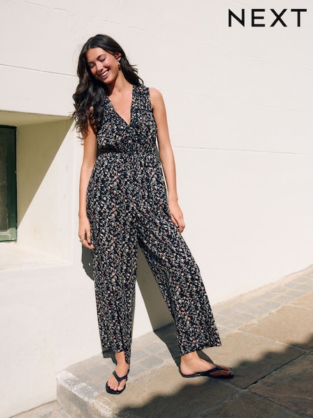 Black Wide Leg Jumpsuit (F22064) | £45