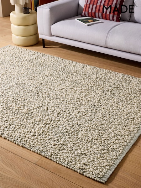 MADE.COM Grey Claude Boucle Wool Rug (F22109) | £90 - £360