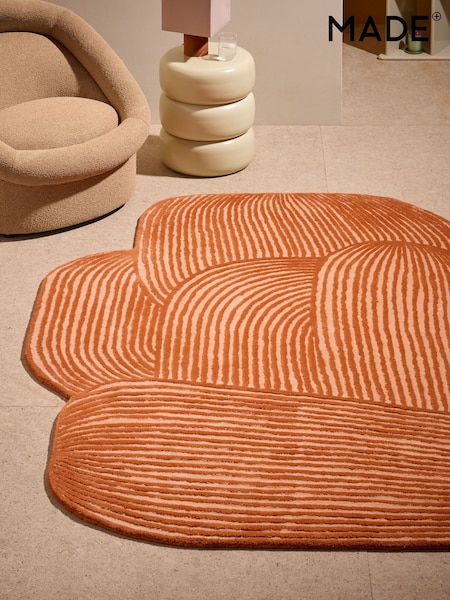 MADE.COM Rust Casey Wool Tufted Rug (F22112) | £90 - £360