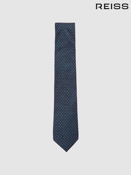 Reiss Navy Aurelio Silk Pin-Dot Tie (F22246) | £68