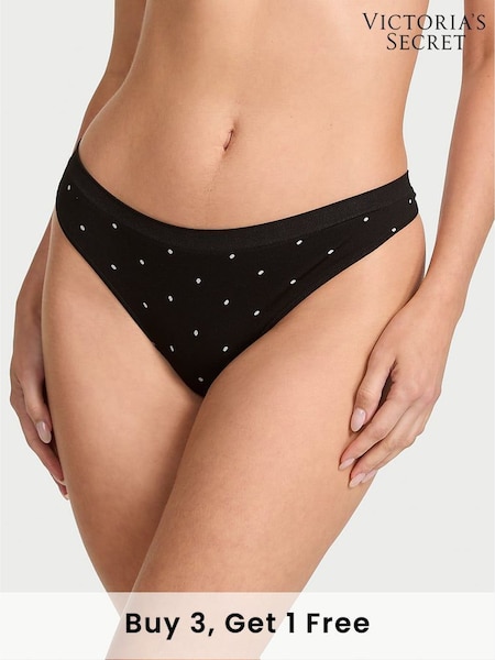 Victoria's Secret Black Dot Thong Knickers (F22359) | £9