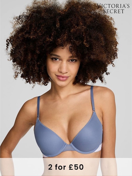 Victoria's Secret Dusty Iris Blue Push Up Non Wired Push Up Bra (F22367) | £29