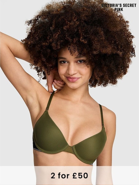 Victoria's Secret PINK Olive Green Lightly Lined Mesh Bra (F22377) | £29