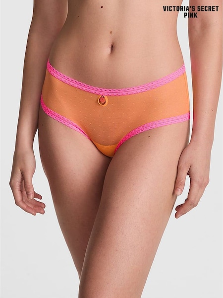 Victoria's Secret PINK Vitamin C Orange Cheeky Lace Trim Knickers (F22429) | £9
