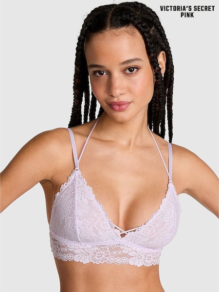 Victoria's Secret PINK Purple Whisper Lace Bralette (F22431) | £25
