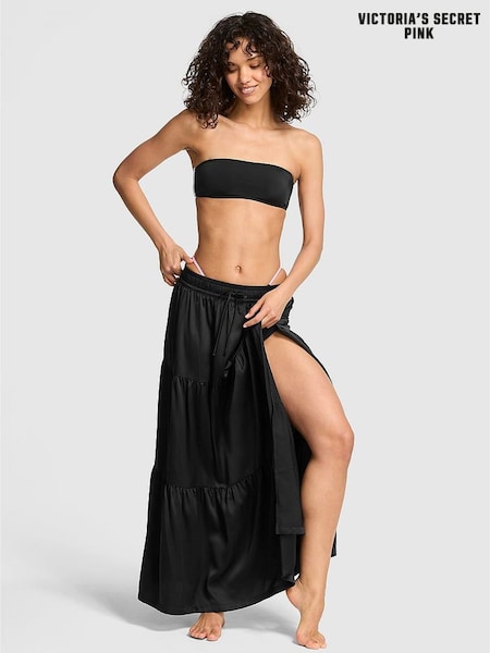 Victoria's Secret PINK Black Satin Skirt (F22461) | £34