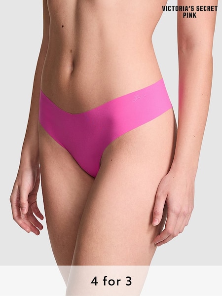 Victoria's Secret PINK Pink Gossip Thong No Show Thong Knickers (F22519) | £9