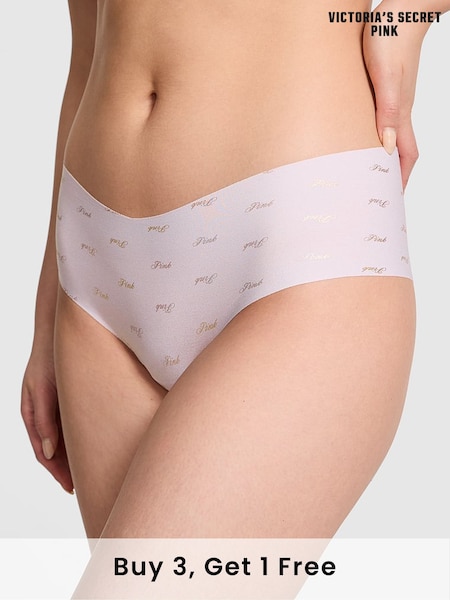 Victoria's Secret PINK Purple Whisper Cheeky No Show Thong Knickers (F22536) | £9