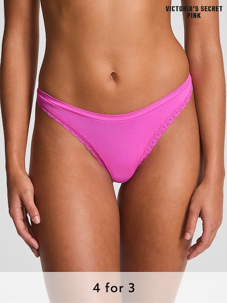 Victoria's Secret PINK Pink Gossip Thong Seamless Knickers (F22548) | £9