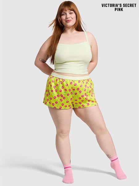 Victoria's Secret PINK Lime Green Cherries Short Pyjama Bottoms (F22562) | £25