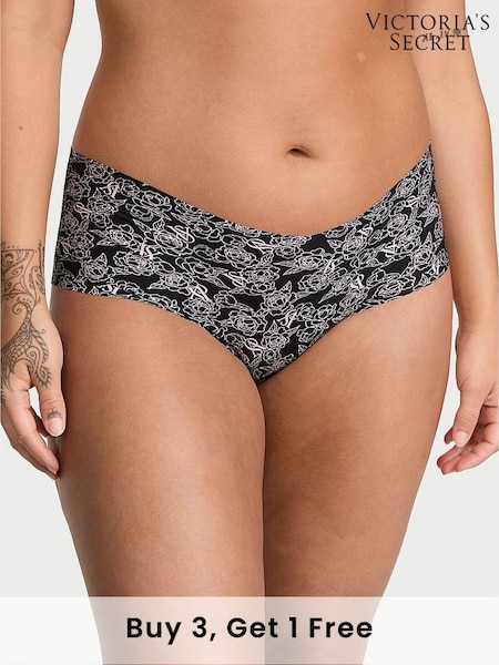 Victoria's Secret Black Sketch Floral Cheeky Knickers (F22594) | £9