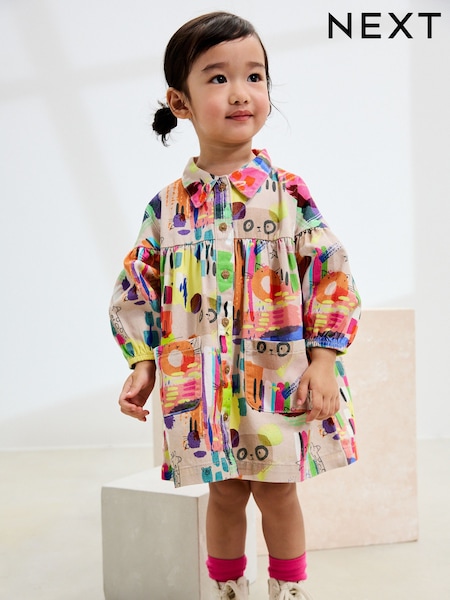 Multi Print Cotton Shirt Dress (3mths-8yrs) (F22900) | £15 - £18