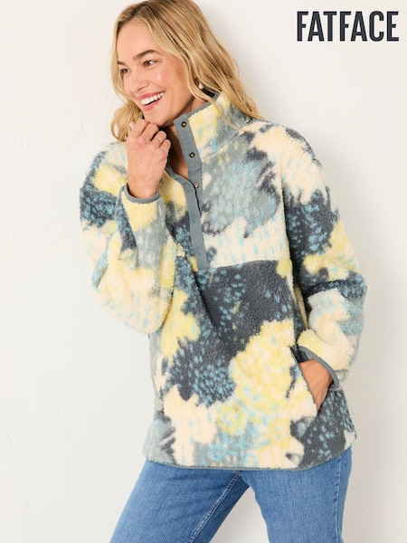 FatFace Zoe Blue Mark Make Half Neck Fleece (F22966) | £65